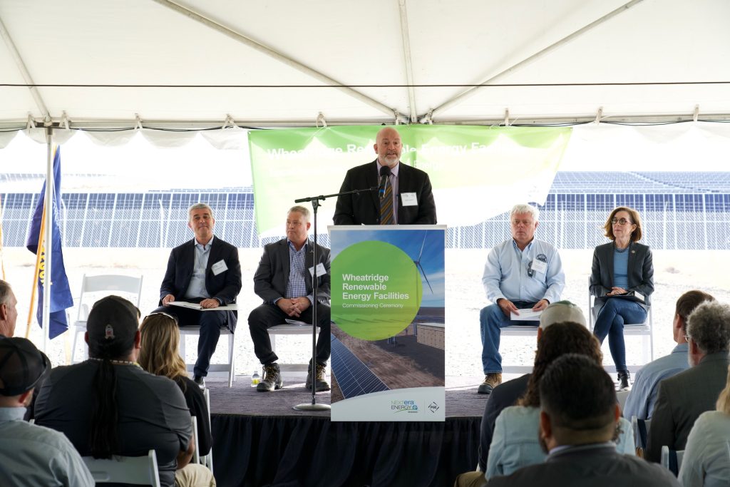 Commissioning ceremony for Wheatridge Renewable Energy Facilities