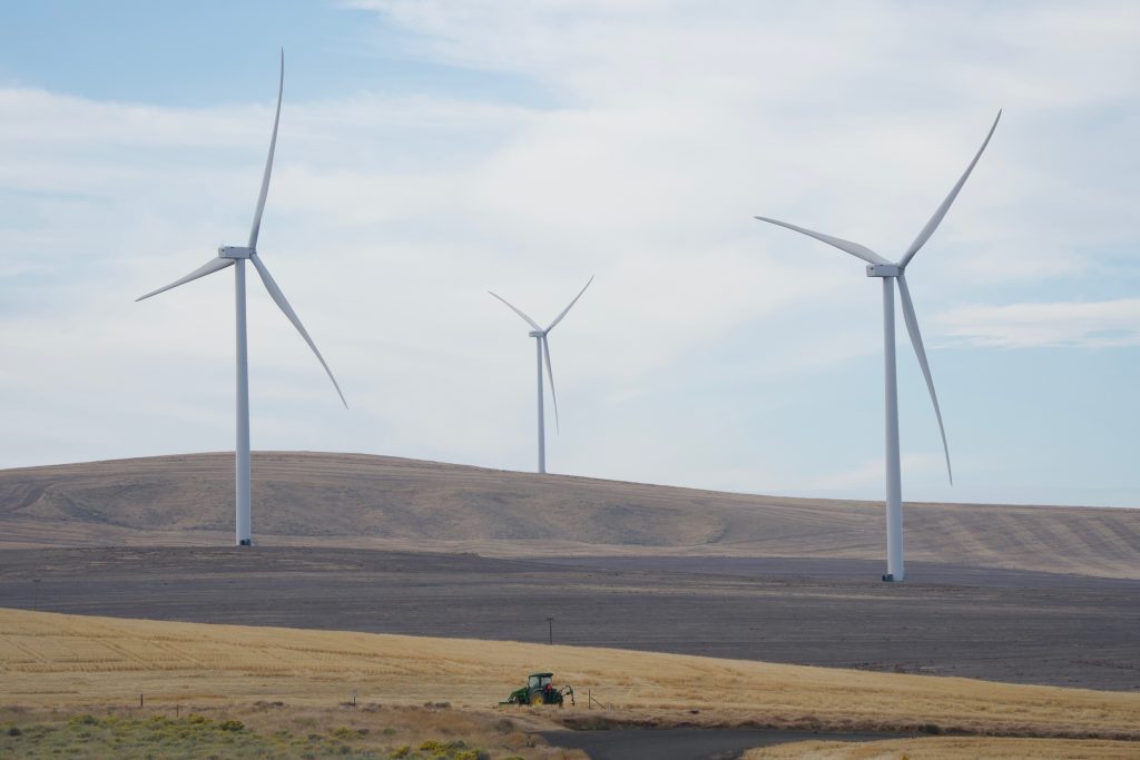 Wind turbines at Wheatridge Renewable Energy Facilities