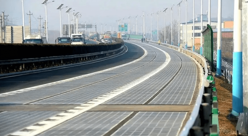 Solar panels on the road