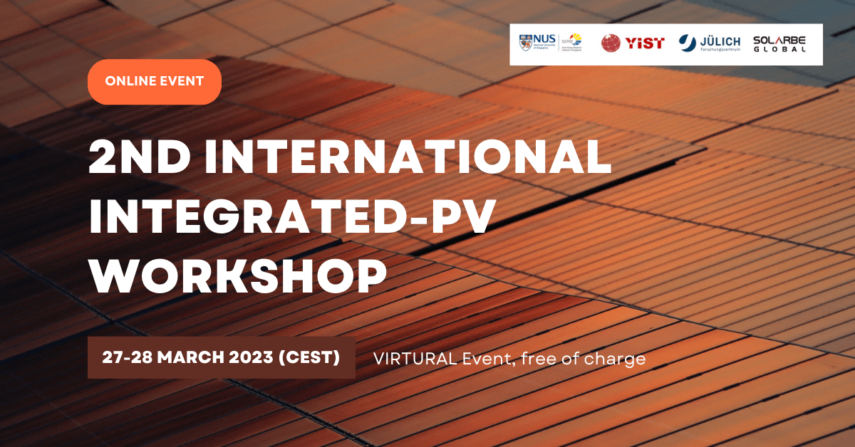 [LIVE] The 2nd International Integrated-PV Workshop|Live Webinar ...