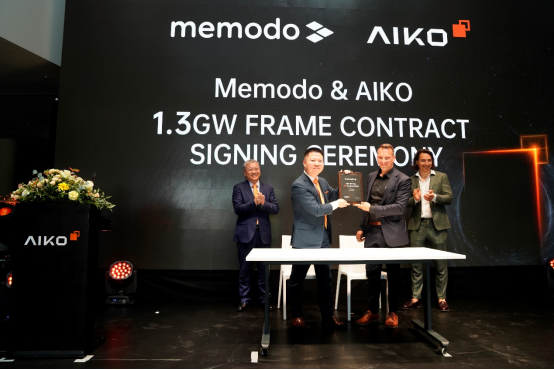 Aiko & Memodo 1.3 GW Frame Contarct Signing Ceremony. Image: Aiko Solar