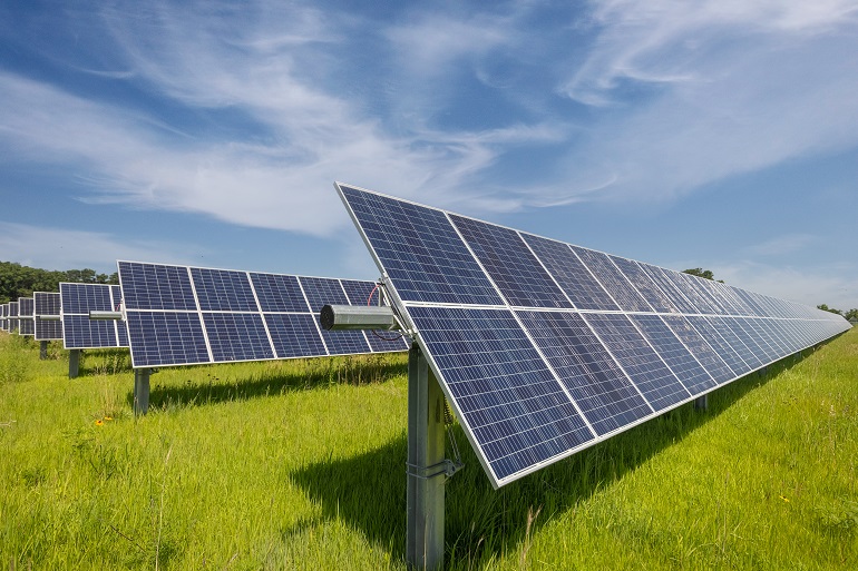 Solar energy can be converted into electricity through solar photovoltaic panels