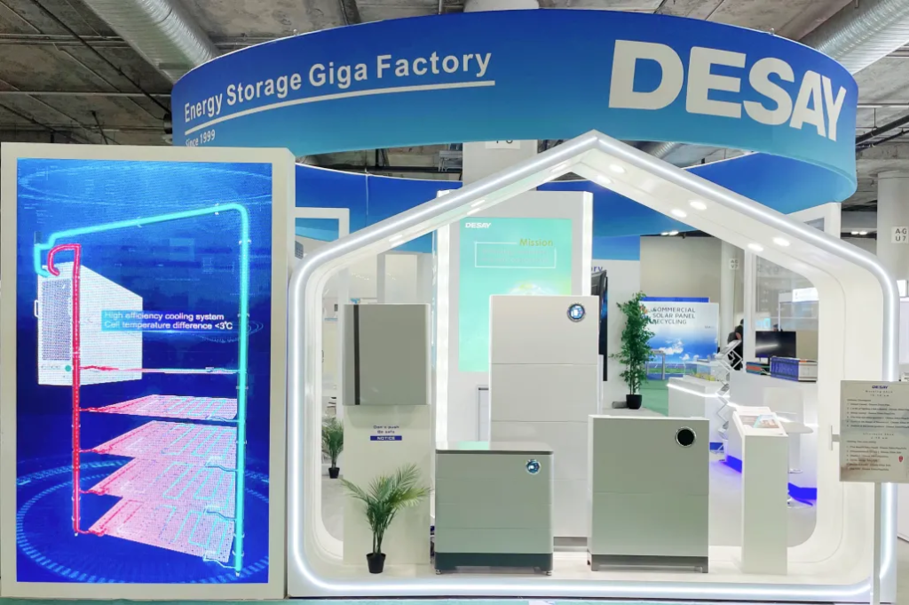 Desay's full display of their products at the RE+ 2023 Exhibition in Las Vegas.