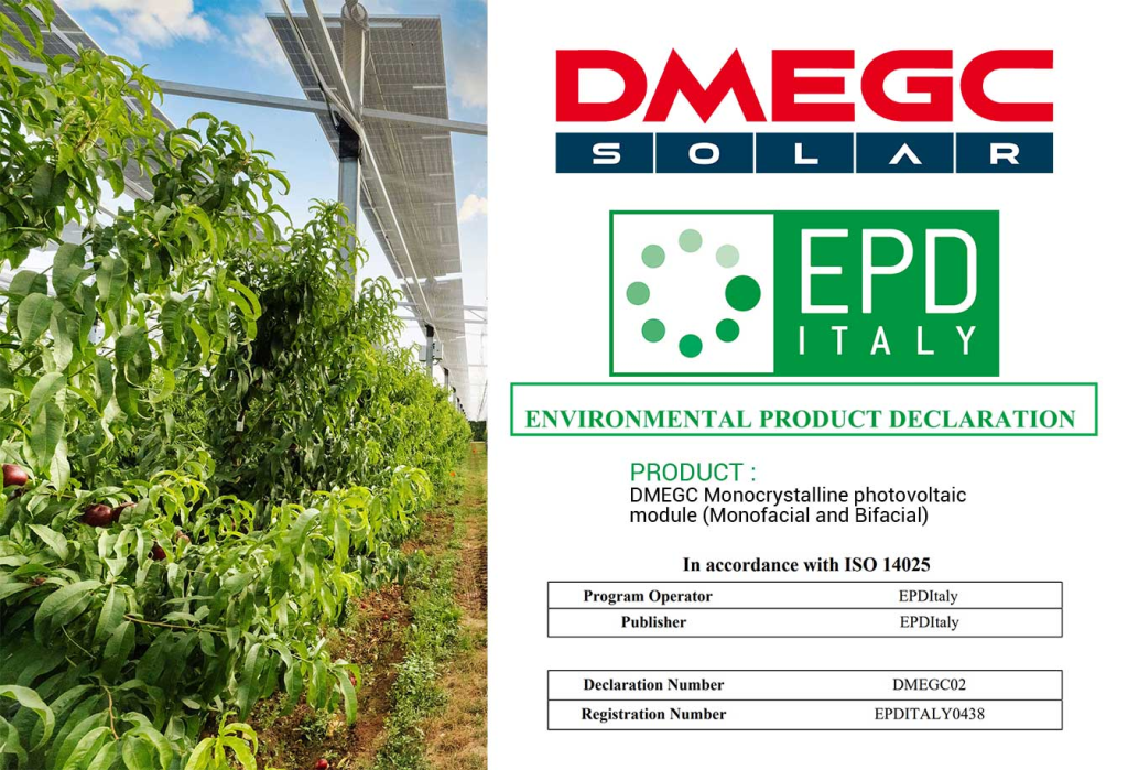 DMEGC Solar Secures Environmental Product Declaration (EPD) Certification from EPD Italy