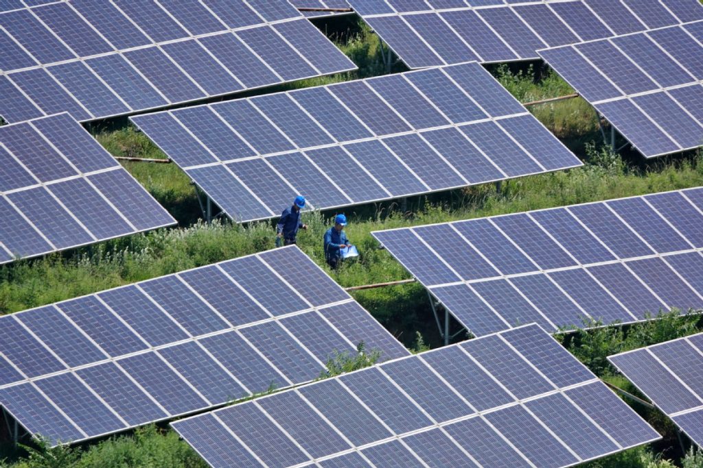 Solar power station in Yantai Shandong province Photo by Tang Ke For China Daily
