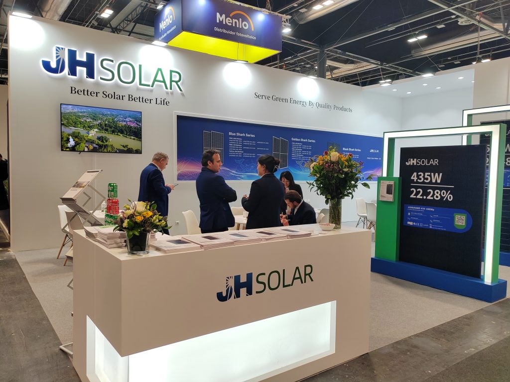 JH Solar's booth at GENERA 2024